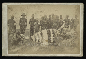 Rare 1800s Photo Native New Britain Islanders DUK-DUK Dancers, Papua New Guinea