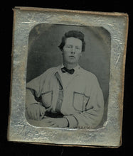 Load image into Gallery viewer, Confederate Civil War Soldier in Battle Shirt 1/6 Ambrotype Arkansas

