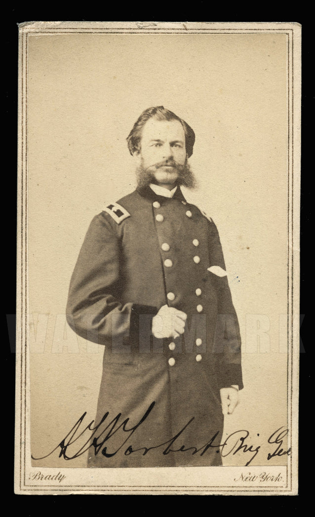 Colonel Torbert SIGNED BRADY CDV PHOTO OF CIVIL WAR GENERAL ALFRED T.A. TORBERT – The ...