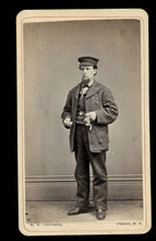 Load image into Gallery viewer, CDV of Dated ID&#39;D Train Conductor Missouri Kansas &amp; Texas Railroad Occupational
