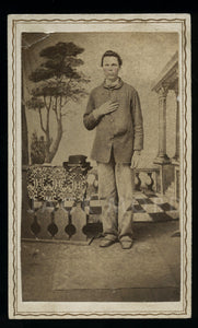 Civil War Soldier Probably Western California Photographer 1860s CDV Photo