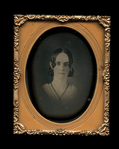 1850s 1860s Daguerreotype of a Woman or Girl Cloud Vignette Memorial Photo?