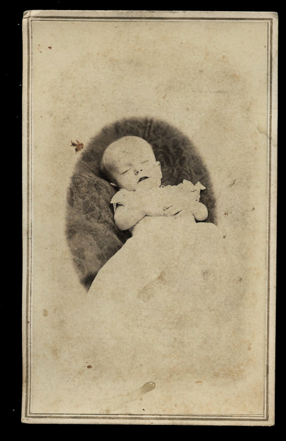 Post Mortem CDV of a Child, 1860s to circa 1870,- Indiana
