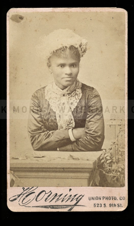 African American Woman in Philadelphia / Black Fashion Antique Victorian Photo