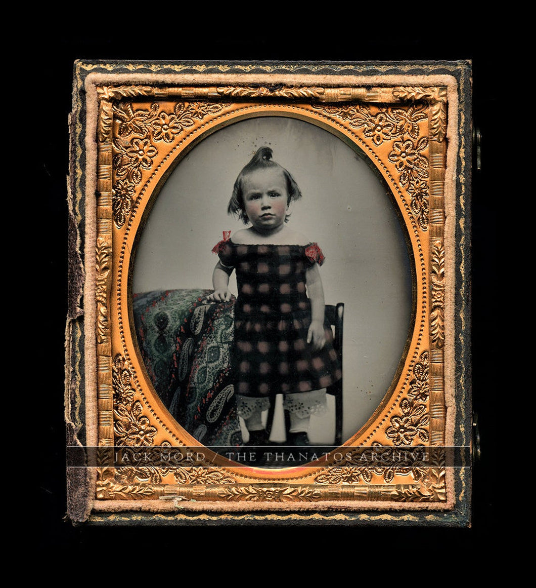 1/6 Ambrotype Little Boy with Funny Hair