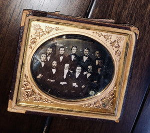 Pre Civil War Daguerreotype Large Group of Men Poss Louisiana - Political Photo?
