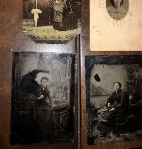 Antique / 1800s Tintype Photo Lot - All Women And Girls