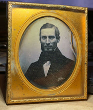 Load image into Gallery viewer, 1850s Daguerreotype Handsome Man Seals Mostly Intact Boston School
