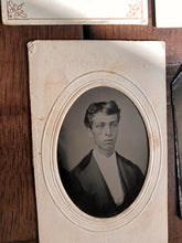 Load image into Gallery viewer, Lot Of 17 Antique 1860s - 1870s Tintype Photos Including Widow and/or Mourning
