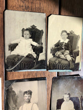 Load image into Gallery viewer, Lot Of 17 Antique 1860s - 1870s Tintype Photos Including Widow and/or Mourning

