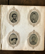Load image into Gallery viewer, Gem Tintype Album 1860s 1870s [ 33 ] Miniature Photos Included
