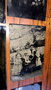 Big Lot 12 Larger Tintypes Half Plate Some ID'd / Names - Antique 1800s Photos