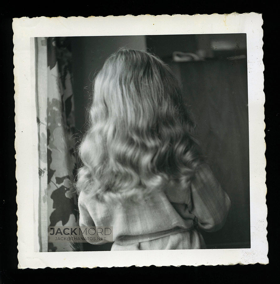 Blondie.. Girl with Back To Camera, 1940s Snapshot Photo - Vintage, Original