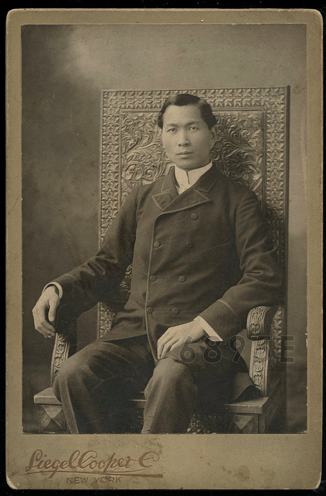 Rare Antique Photo of Chinese Reverend & Missionary Fung Y. Mow - Signed 1890s