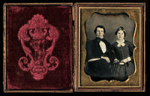 Load image into Gallery viewer, 1/4 Daguerreotype Young Couple Holding Open Cased Photo Mourning / Memorial PIP
