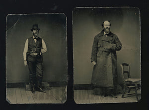 Two Antique Tintype Photos Lawman? Gunfighter Famous? 1800s