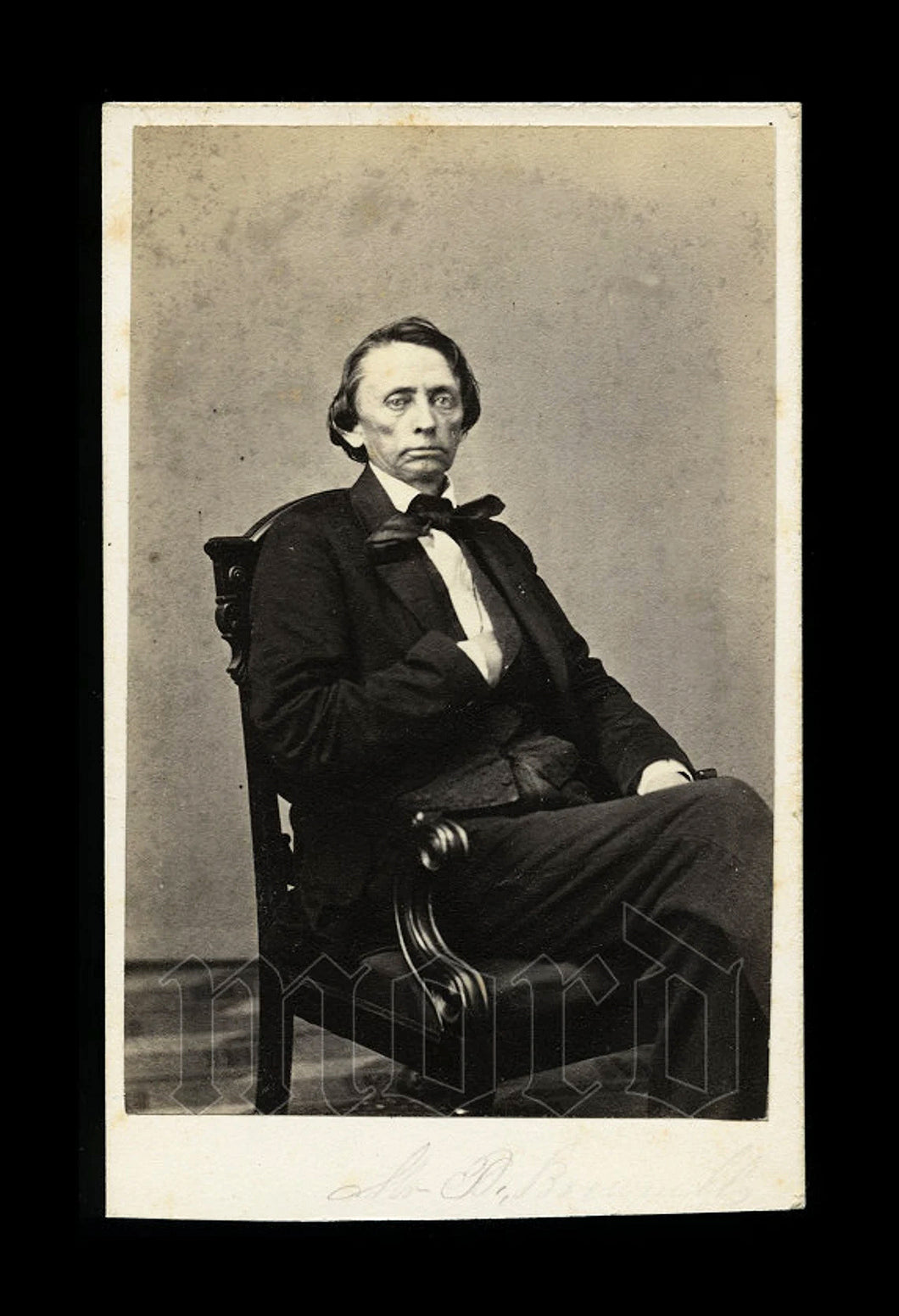 Parson Brownlow by Fassett Lincoln Family Photographer 1860s CDV