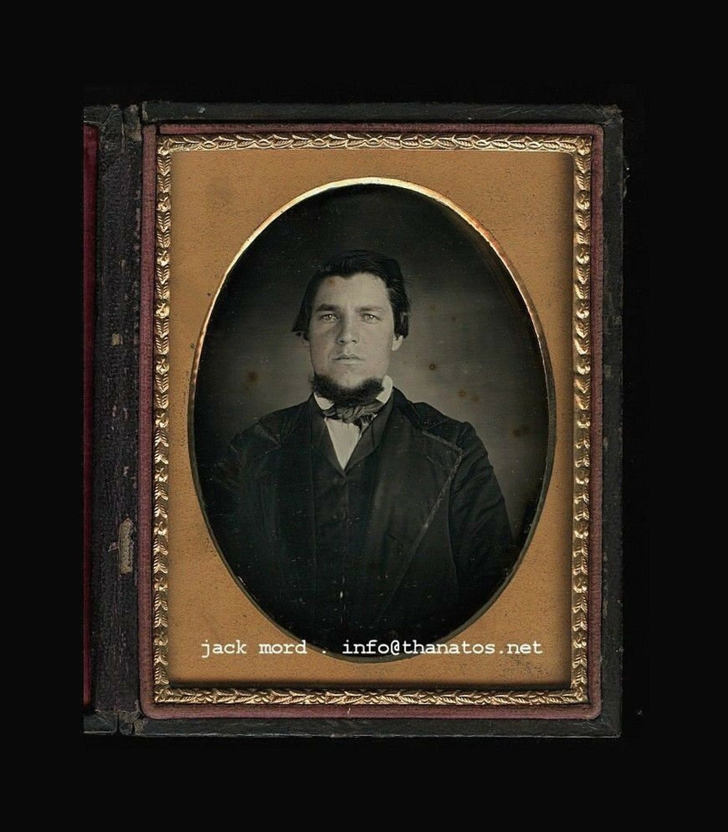 1/4 Daguerreotype ID'd Civil War Vet Samuel Axtell Kitch 7th Illinois Cavalry