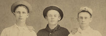 Load image into Gallery viewer, Excellent Antique Photo Young Kansas Baseball Player Boys Holding Spalding Bats
