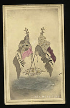 Load image into Gallery viewer, RARE Civil War Confederate Battle Flags CDV Fayetteville North Carolina 1860s
