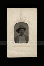Load image into Gallery viewer, Antique 1860s Tintype Photo African American Boy / Patriotic Mount Slave Era
