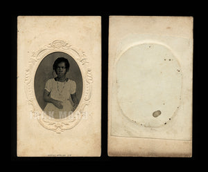 Slave Era 1860s Tintype Photo - Little African American Girl / Black Americana