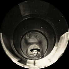 Load image into Gallery viewer, antique photo WWI soldier thru borehole of 12&quot; mortar gun - unusual perspective
