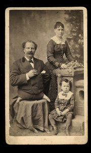 Unusual CDV of Man with No Legs & His Family - Victorian Sideshow Photo