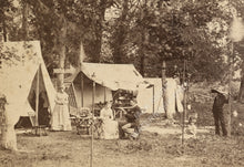 Load image into Gallery viewer, Rare Antique Stereoview Photo Camping / Adirondacks Camp Site Scene - Fishing
