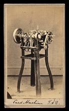 Load image into Gallery viewer, Rare 1860s CDV Photo of a Card Setting Machine / Worcester Massachusetts
