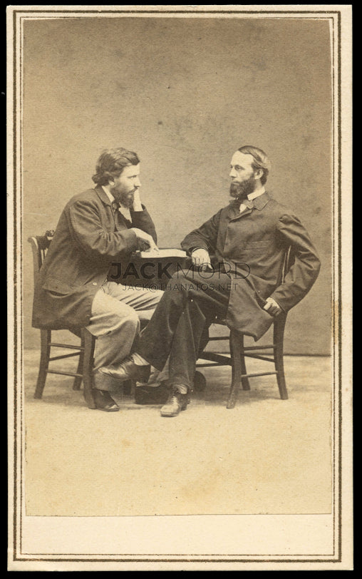 Very Rare CDV FRANCIS BICKNELL CARPENTER & THEODORE MUNGER - YALE, ABE LINCOLN