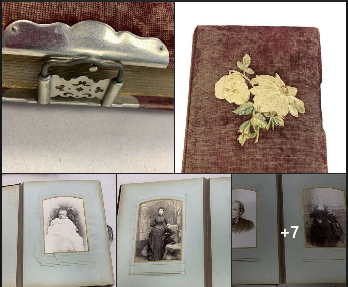 victorian photo album cabinet cards tintypes cdvs boston & new hampshire family