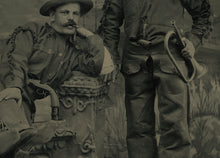 Load image into Gallery viewer, Excellent Antique Cowboys / Army Scouts Tintype Photo / Both Armed One Holding Bugle
