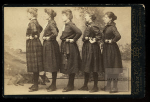 1880s Workout Girls & Sleeping Dog! Northampton Massachusetts 1880s