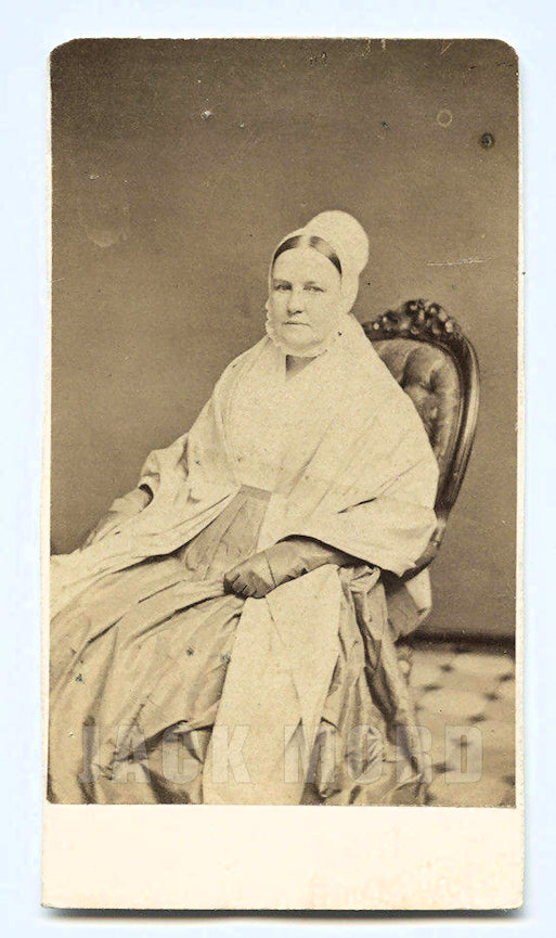 rare quaker minister & author eliza gurney philadelphia 1860s cdv photo