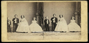 Famous Sideshow Little Person Tom Thumb "Fairy Wedding" 1863 Stereoview Photo