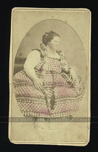 Rare Photo of Victorian Sideshow Personality Barnums Fat Lady Snake Charmer