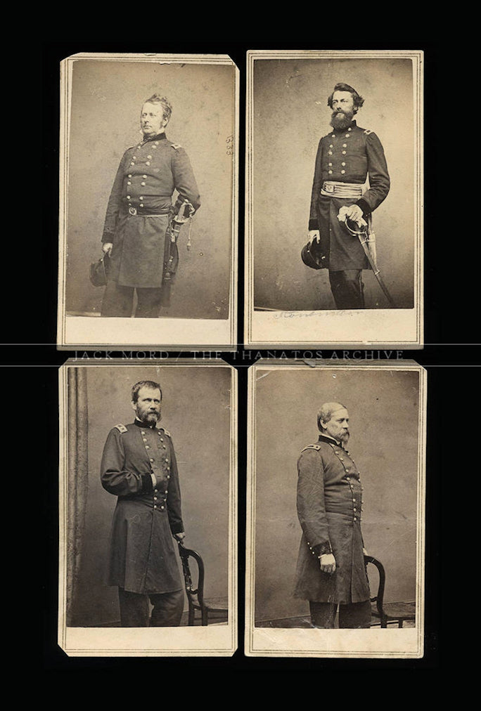 Lot of 4 Civil War Generals All by Mathew Brady / 1860s CDV Photos