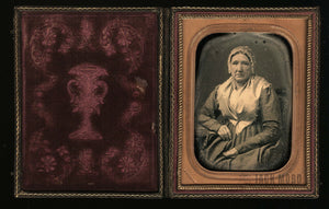 1/4 Jeremiah Gurney Daguerreotype Quaker Woman Wearing Bonnet - Sealed 1850s