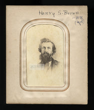 Load image into Gallery viewer, 1860s CDV Photo Self Portrait of Pioneer Wisconsin Photographer Henry Brown
