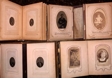 Load image into Gallery viewer, FOUR small albums +123 total antique photos tintypes cdvs (SA8)
