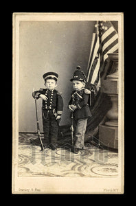 RARE 1860s CDV Commodore Foote Major Tot Sideshow Midgets Civil War Soldiers