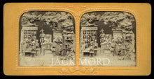 Load image into Gallery viewer, RARE 1860s Tissue Stereoview ~ Satan&#39;s Library or Study Room (1)
