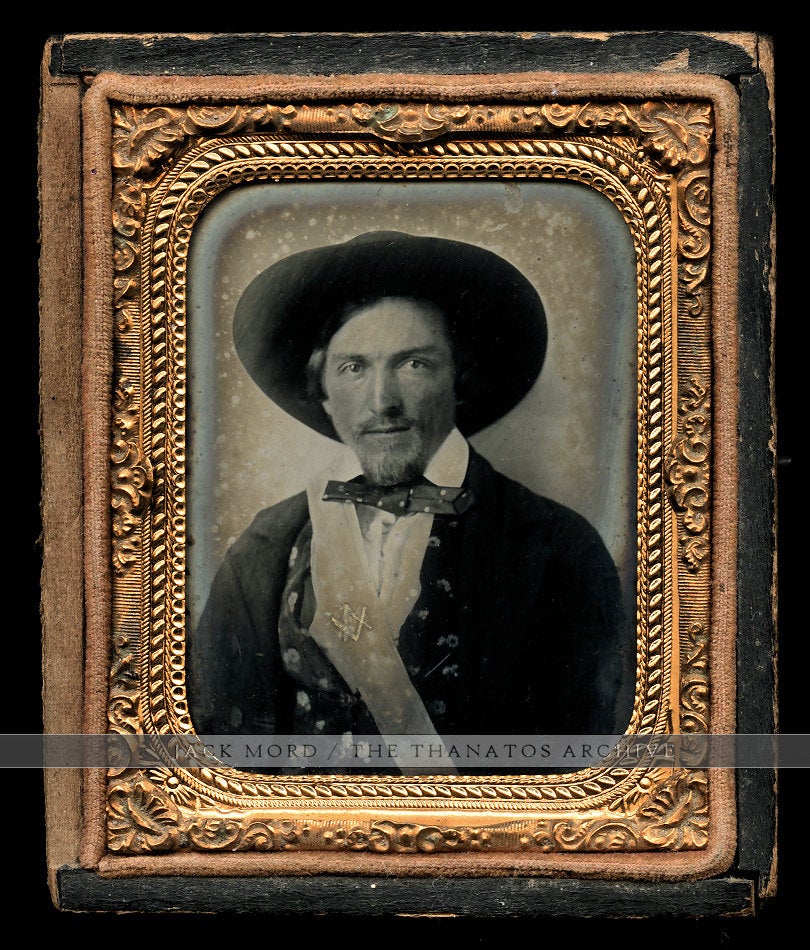 1860s Ambrotype Photo Masonic Lodge Grand Master Possibly California