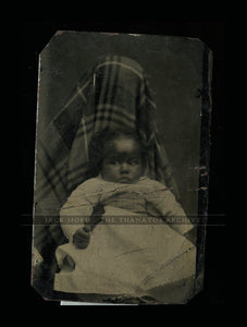 antique tintype photo very rare hidden mother with african american child