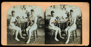 Rare 3D Stereoview Photo - Nude Victorian Girls!