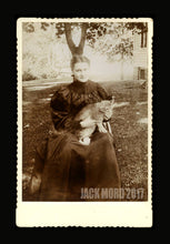 Load image into Gallery viewer, TWO (2) Antique 1800s Cabinet Card Photos of Victorian Cat Ladies

