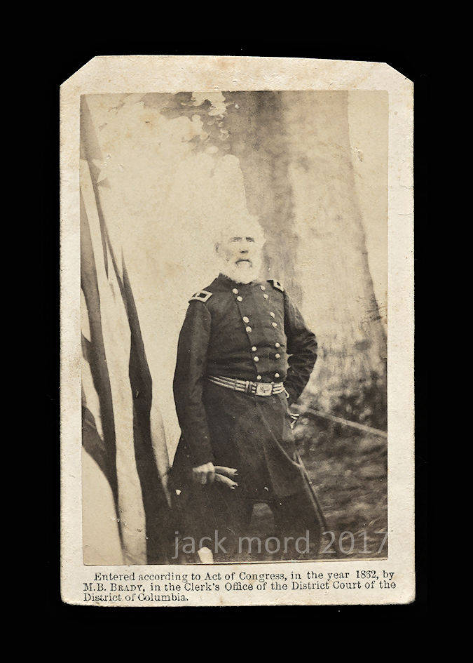 Rare CDV Photo Civil War General Sumner at Quarters - Brady Album Gallery 1860s