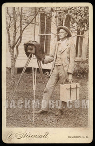 Antique Photo North Carolina Photographer Self Portrait PROP Camera on Tripod!