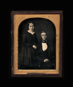 Half Plate McClees Germon Daguerreotype ID & Dated Philadelphia Merchant and Wife